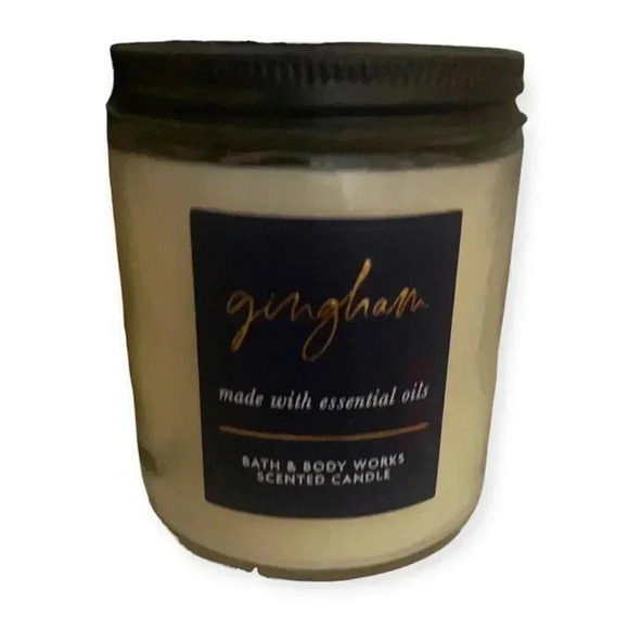 Bath & Body Works Gingham Single 1 Wick Candle - Picture 1 of 1